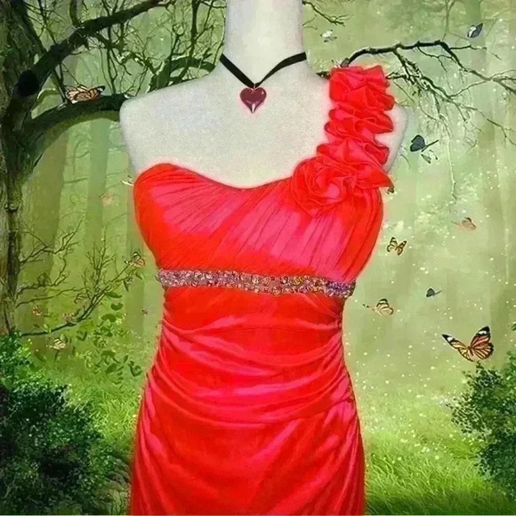 City Triangles 90s Hot Pink Prom Dress - Picture 2 of 8